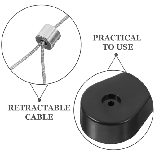 Soporte retráctil para cable para seguridad bajo escritorio con caja de bloqueo y retracción automática miniatura 5