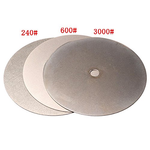RanDal 3Pcs 6 Pulgadas 240 600 3000 Grano Diamante Rueda Diamante Recubierto Diamante Esmerilado Disco De Rectificación De La Rueda