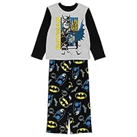 DC Comics boys Batman 2-piece Loose-fit Pajama Set, Soft & Cute for Kids