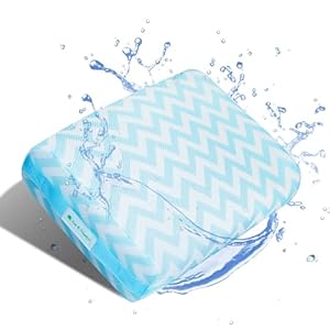 Hot Tub Booster Seat, 3D Air Mesh Bathtub Seat Cushion with 6 Weighted Sections, Adults Submersible Spa Pillow, Washable and Quick Dry Bath Accessories for Indoor & Outdoor Hottub