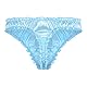 Satini Satin Rüsche Sissy Tanga Tanga Boy-Shorts Slips Höschen Unterwäsche (Baby blau, L)