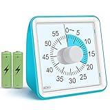 Visual Timer for Kids, Countdown Ticking Clock, 60 Minute Quiet Analog Keeper Timer for School Classroom Teaching Meeting Cooking, Time Management Tool for Children and Adults Gifts