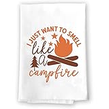 Outdoor Camping RV Lover Novelty Bath Hand Towels | Mountains Camper Campground Bathroom Country Rustic Farmhouse Modern Decor | Gift Adorable Hiker
