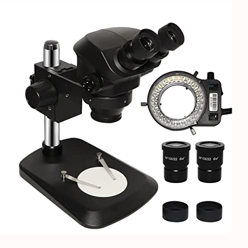 Microscope 7X-45X Binocular Stereo Industrial Microscope Digital Electronic Eyepiece LED Ring Light Illuminator Lamp Phone Soldering Repair