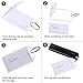 Tatuo 100 Pieces White Tough Plastic Key Tags with Split Ring Label Window Id Luggage Tag Key Ring Key Chain