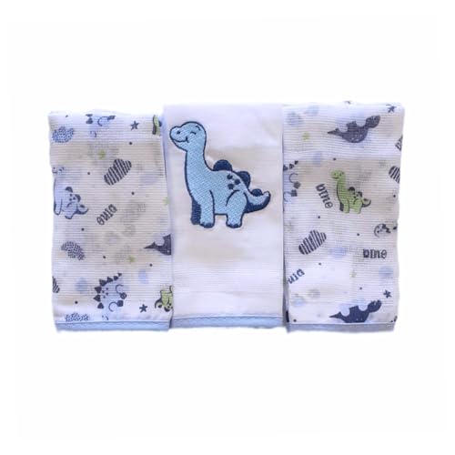 Paninho de Boca Bebê Babete Fraldinha kit c/3 un - Baby Gijo (Azu...