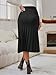 MARI GABRIEL Womens Maternity Pleated Skirt Sweater Knit Casual High Waist Pregnancy Midi A Line Office Work Skirts X-Large Black
