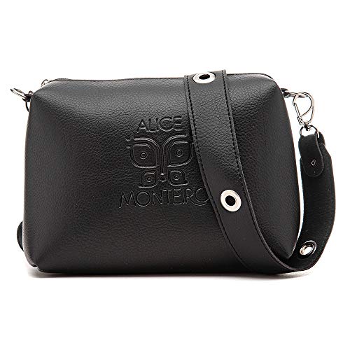 Kit De Bolsa + Nécessaire + Carteira Lisboa Alice Monteiro Cor:Preto