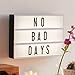 Northpoint Cinema Style 10-LED Home Decor Large Light Box with 109 Letters and Characters, Wall Mounted or Tabletop, Battery or USB Powered, White