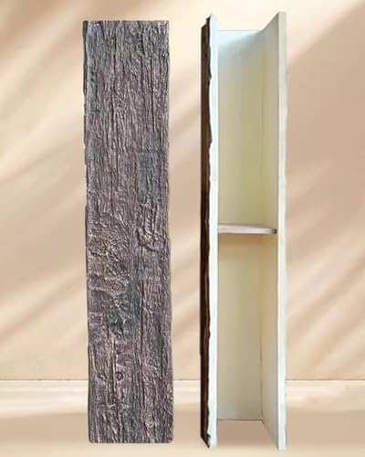 Rustic Farmhouse Faux Wood Beams Easy to Hang, Attic Ceiling Decorative Beam U Shaped, Waterproof Lightweight PU Wooden Beams for Home Remodeling