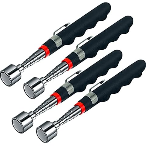20lbs Heavy Magnetic Pick-up Tool Telescoping Magnet on a Stick for Small Metal Tools,extendable Magnet Pickup Tool Extends Magnet Wand from 7 to 31in,Useful for Hard-to-Reach Picking Tool(4PCS) Cover
