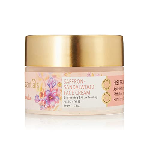 Fabessentials Saffron Sandalwood Face Cream - 50gm | Lightweight, Non-Greasy, Even-toned & Radiant Skin | Paraben Free | Unisex Adults
