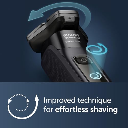 Image of Philips Norelco Shaver Series 9400 Wet and Dry Electric Shaver, with Lift and Cut Shaving System and SenseIQ Technology, Pop-up Trimmer, Model S9606 /80