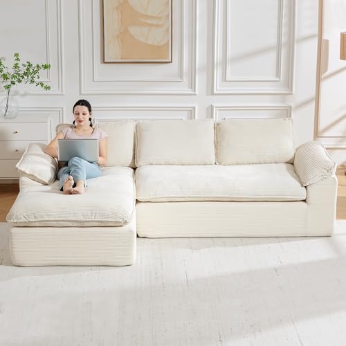 105 Modular L-Shaped Cloud Sofa with Ottoman