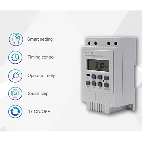 Commutateur de minuterie KG316T avec programmation numérique précise 220V hebdomadaire - 4