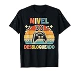 Nivel 30 Desbloqueado Gamer 30 Años Hombre Nivel 30 Unlocked Camiseta