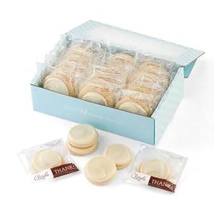 Cheryl’s Cookies® Bow Gift Box with Buttercream-Frosted Thank You Cookies, thank you cookies, frosted cookies, gourmet cookies, gift box, cookie gift box