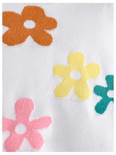 SOLY HUX Girl's Floral Sweaters Long Sleeve Crewneck Sweater Pullover Tops4