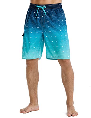Image of Nonwe Men's Beachwear Board Shorts Quick Dry with Mesh Lining Swim Trunks