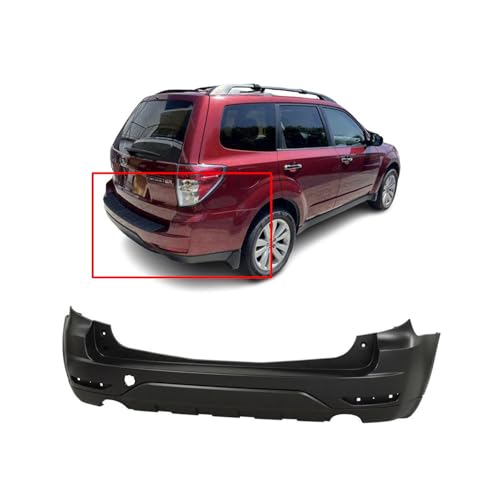 Image of FitParts Compatible with Subaru Forester 2009-2013 Rear Bumper Cover | Primed, Ready to Paint, OEM 57704SC010, SU1100161