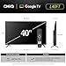 CHIQ L40FT 40 Zoll Full HD, (100 cm) Smart Fernseher, HDR10&HLG, Dolby Audio & DBX-tv, mit WLAN, Multi-Screen, Triple Tuner DVB-C/T2/S2, Prime Video, Netflix, YouTube, Google TV