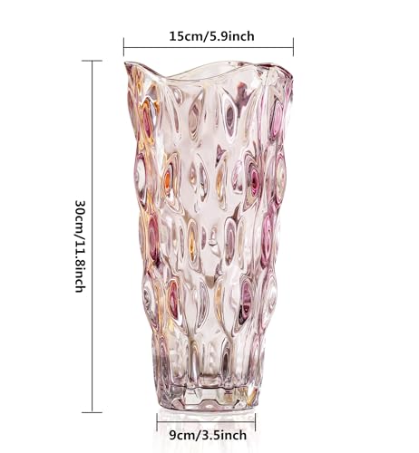 Large Pink Vase-11.8 inch Tall, Morden Vases for Tables Centerpieces, Christmas Thanksgiving Gifts. - Image 4
