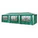 Produktbild huigou HG® 3x9m Festzelt grün Pavillion Kuppelzelt Polyethylen Stahlrohre mit 6 Seitenteilen und 2 Eingängen Wasserdicht Camping Festival als Unterstand und Plane