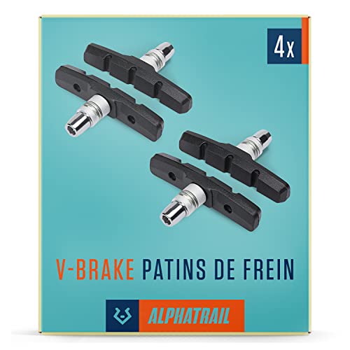 V-Brake Patin de Frein 2 Paire 70mm Symmetric I pour Shimano, Tektro, Avid, Sram, XLC etc I Haute Performance I Durable & Ajustement Parfait I Plaquette de...