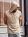 OMEWEE Men's Workout Hooded Tank Tops Sleeveless Summer Hoodies with Pocket for Run, Gym, Ciclismo Khaki M