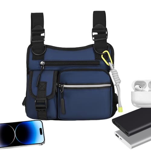 Fravsiu Chest Pack | Mochila ligera para senderismo y escalada – Chaleco multifuncional ligero con corte 3D y múltiples compartimentos para senderismo, gimnasio, deportes al aire libre y entrenamiento