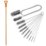 【BREITE ANWENDUNG】Diese Reinigungsbürsten eignen sich ideal zum Reinigen von Kühlschrankabflüssen, Strohhalmen, Aquarien, Schläuchen, Glasröhren, Flaschen, Krügen und mehr. Für einen schnellen und einfachen Zugriff und eine schnelle Aufbewahrung sind sie durch einen Schlüsselring verbunden.