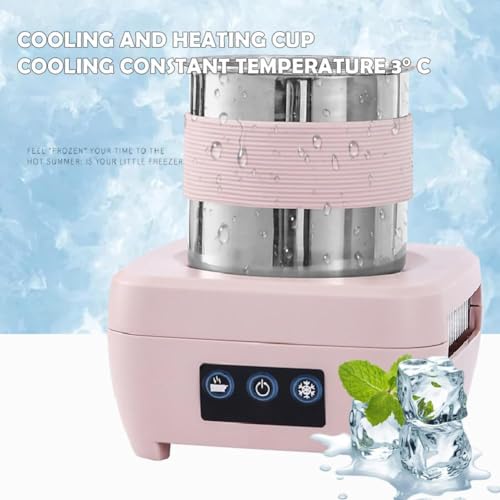 Enfriador eléctrico de Vasos: enfría y calienta Bebidas al Instante para Leche, Vino, Cola, Cerveza y Bebidas enlatadas. (White)