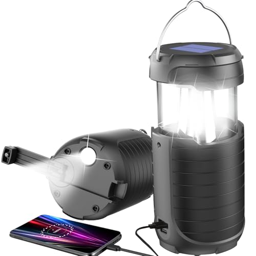 5000 Large Capacity Solar Hand Crank Flashlight 8H Play