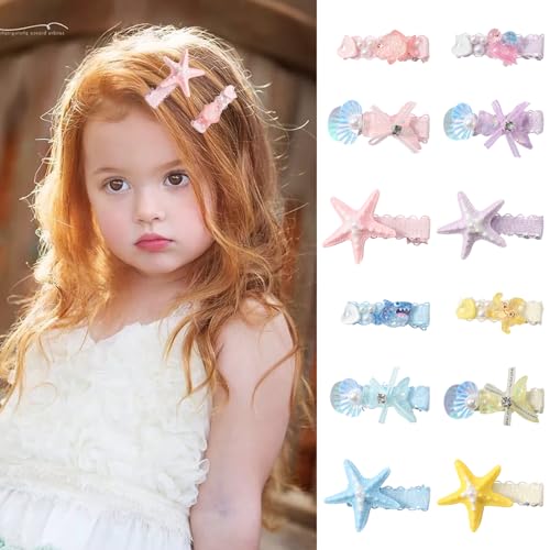 Pinces à cheveux sans pli pour se maquiller barrettes étoiles de mer lot de 12