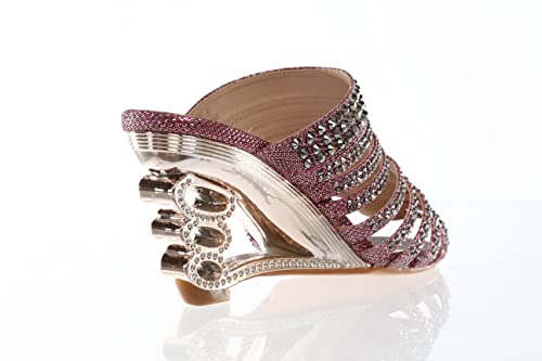 SIMPLY COUTURE Women's Strappy Rhinestone Slide Dress Sandal4