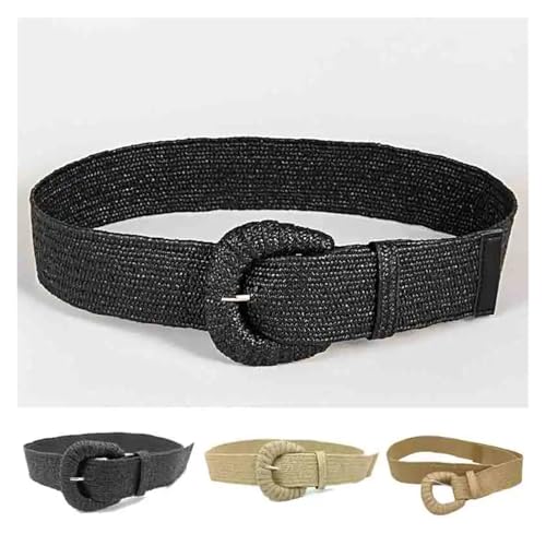 Retro Women Summer Pin Buckle Belts Fashion Female Braided Wide Woven Elastic PP Girls Waistband for fashion2