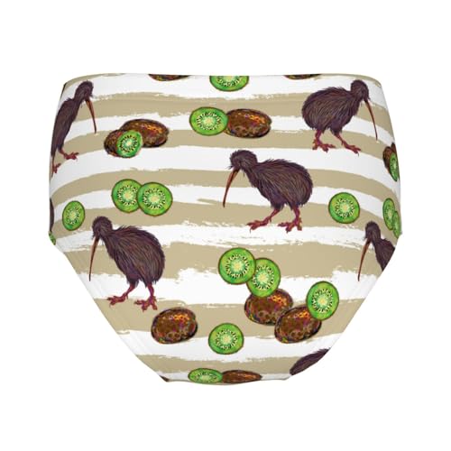 New Zealand Kiwi Bird And Kiwi Fruit Girls' Underwear Soft Cotton Little Girls Panties Comfort Briefs2