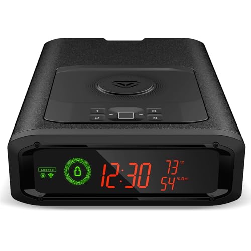 Image of VAULTEK Smart Station Biometric Smart Safe with Built-in Wireless Phone Charger + Auto Open Drawer + WiFi Safe Management (WiFi + Biometric) (Black)