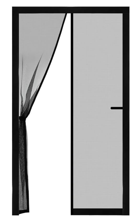 LeoMats Polyester Magnetic Mosquito Net for All Door Types & Sizes, Auto-Closing Insect Screen/Curtain to Keep Mosquito Out-100 * 210 (Polyester Mosquito Net-W)