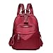 Produktbild ZWBP Weiblich wild Freizeit Reise kulturbeutel Rucksack Oxford Tuch weiche Haut Schultasche kleidersäcke for die Reise (Color : Red, Size : Free Size)