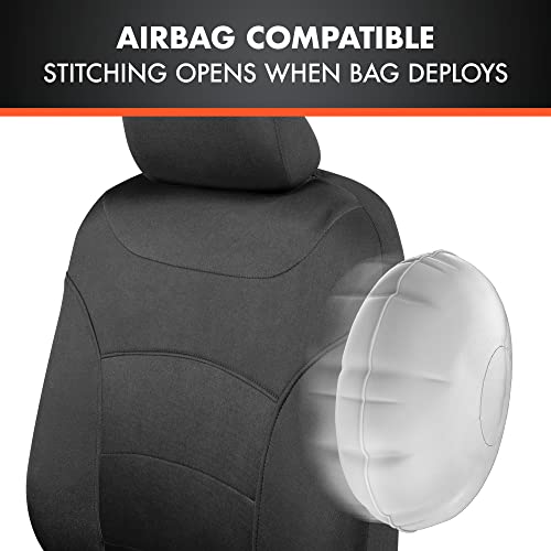 Carxs Turismo Car Seat Covers Full Set, Black Two-Tone Front Seat Covers With Split Rear Bench Back Seat Cover, Automotive Seat Covers For Trucks Suv Van Auto #TOP7