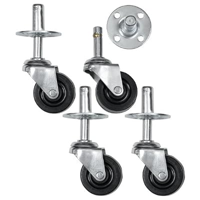 Reliable Hardware Company RH-9006-SET-A - Juego de 4 ruedas de zinc con enchufe de 2 pulgadas de diámetro de rueda