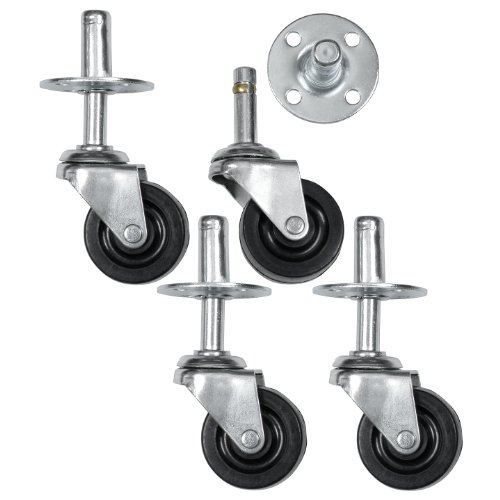 Reliable Hardware Company RH-9006-SET-A - Juego de 4 ruedas de zinc con enchufe de 2 pulgadas de diámetro de rueda