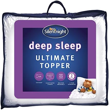 Silentnight Ultimate Deep Sleep Topper - Extra Thick Deep Mattress Topper Luxury Cotton Soft - Machine Washable Support Bed Toppers Covers Pad