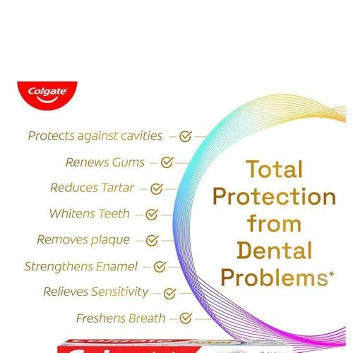 Image of Colgate Total 280 gm (2 x 140gm) Advanced Health Anti-Germ Toothpaste, Tooth Paste with 24-Hour Anti-Germ Prevention, Whole Mouth Health