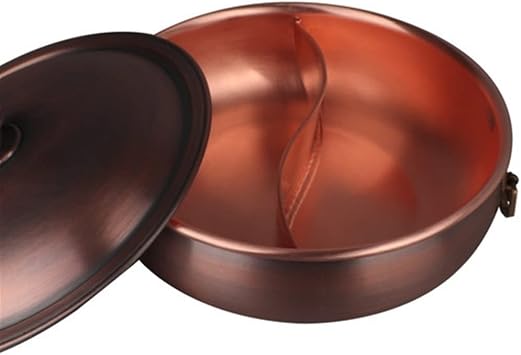 Cooking Pot Copper hot Pot Induction Cooker Gas Copper Soup Pot Thickened Retro Pot Pure Copper Manual Pot Copper Pot Kitchen cookware pots nonstick pan Size 24CM Double