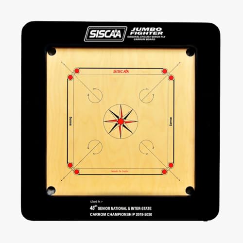 Siscaa Fighter Carrom Board Black Board