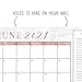 Rose Gold Marble 2020-2021 Large Monthly Desk or Wall Calendar Planner, Big Giant Planning Blotter Pad, 18 Month Academic Desktop, Hanging 2-Year Date Notepad Teacher, Family or Business Office 11x17\