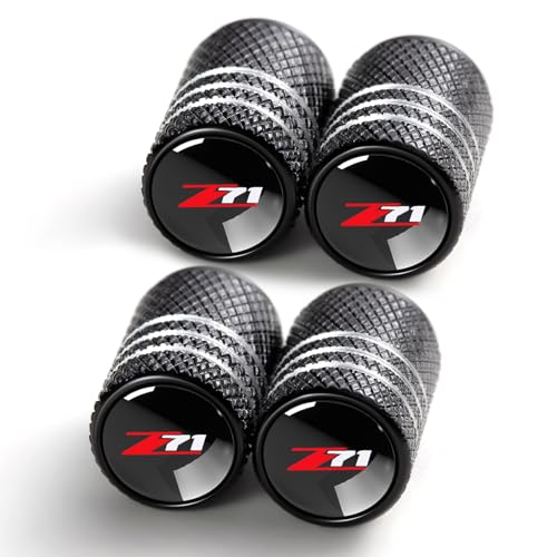 BFIVEANTE Chevy Z71 Tire Valve Stem Caps (4 Black)
