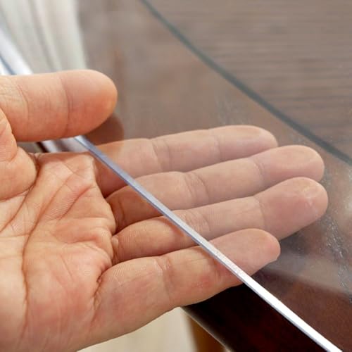 Redondo Mantel Transparente Protector de Mesa Transparente 1,5MM de Grosor Antideslizante Almohadilla de Escritorio Protector de Suelo(Transparent,30 cm)